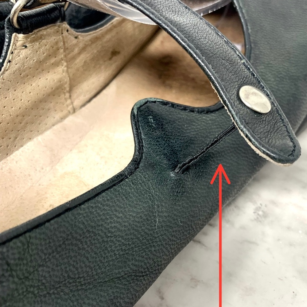 Palladium Black Leather Mary Janes 7/38 Sporty Balletcore Y2K Retro Preppy - Picture 9 of 15